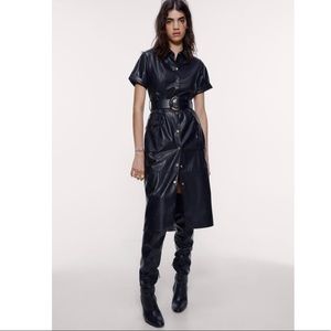 Zara Faux Leather Dress
